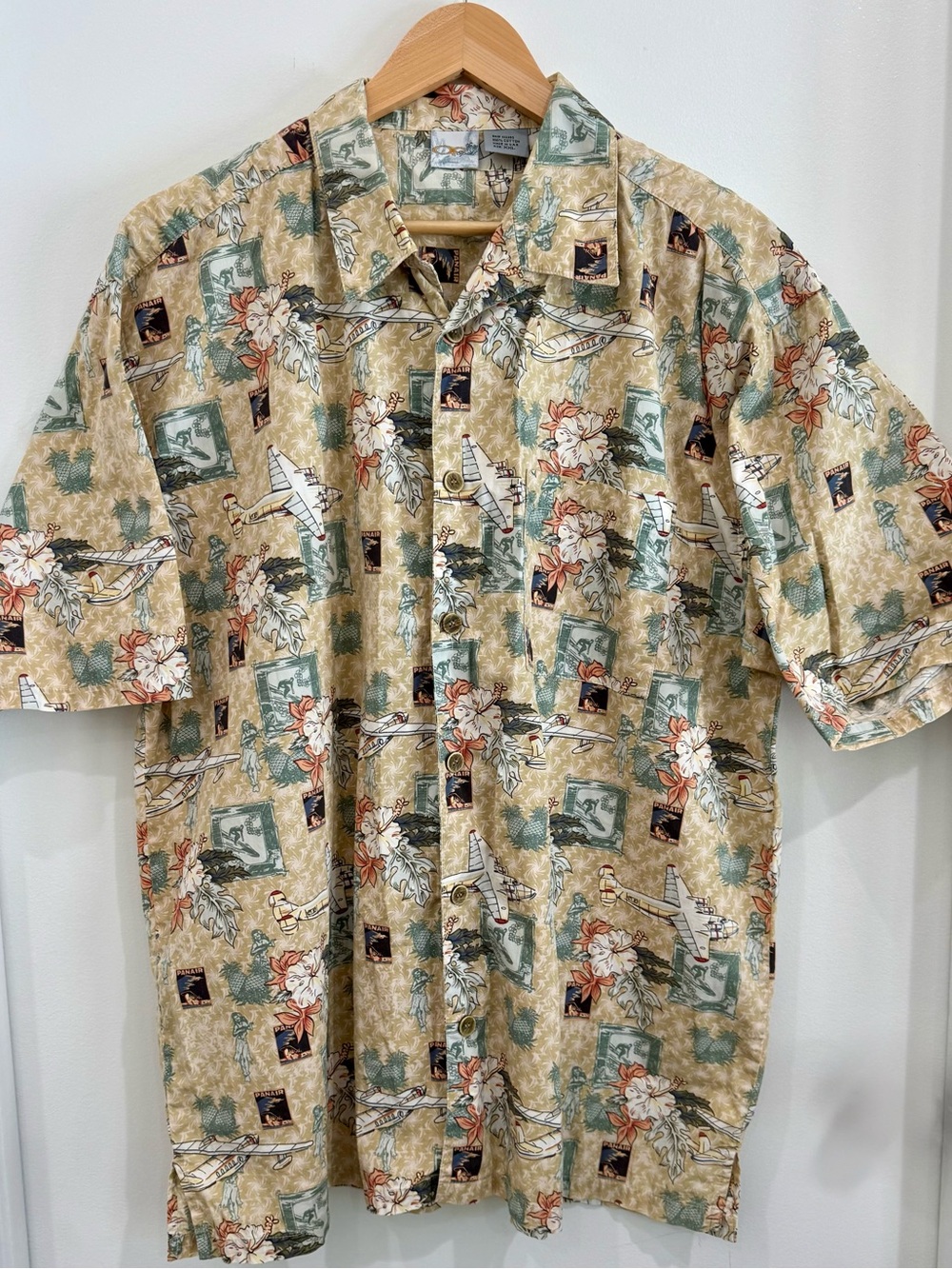 Vintage Ocean Pacific Hawaiian Aloha Shirt XXL 100% Cotton Tropical Print